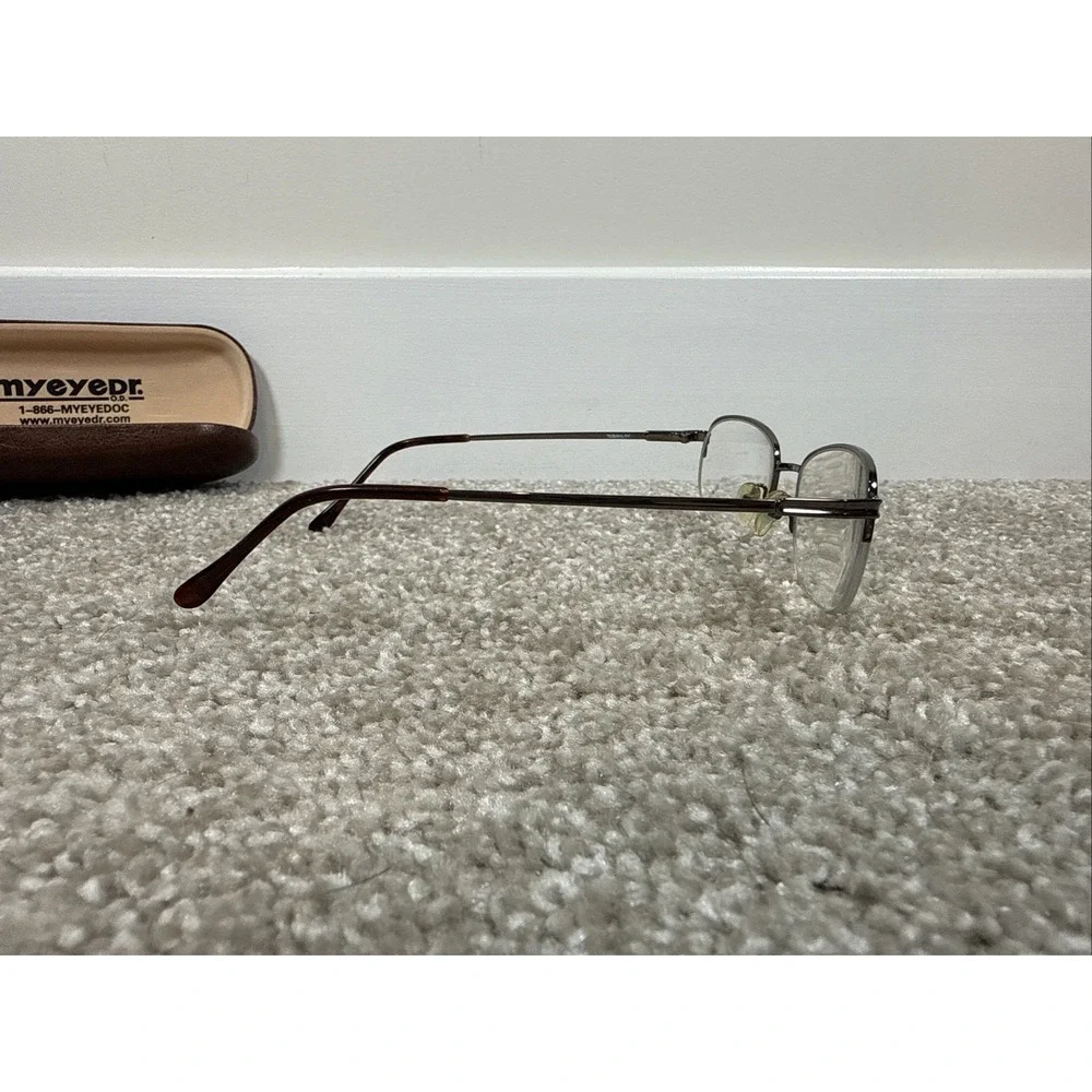 TuraFlex Eyeglasses Frame M868 Men's‎ Gunmetal Rectangular Half Rim 51-19-140